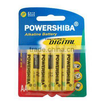 powershiba AA alkaline battery,LR6 battery