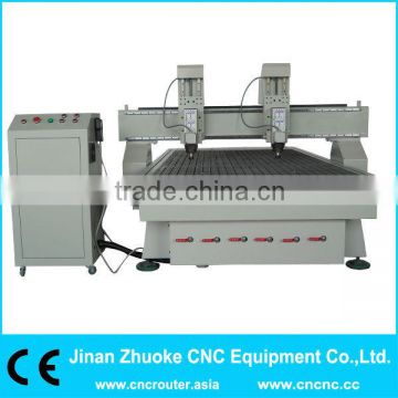 Wood working CNC Router With 2 Air Cooling Spindles/Vacuum Table/DSP Control ZK-1325-2