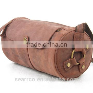 Popular Elegant Waterproof Leather Cross body bag Cylinder Shape Bag