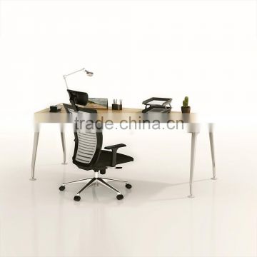 Fashion simple design free standing wooden furniture office desk