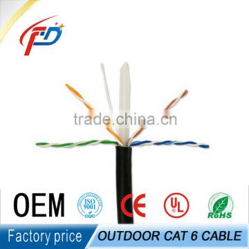 1000ft/roll 23awg 0.56mm solid copper network cable utp/ftp/ sftp cat6 outdoor