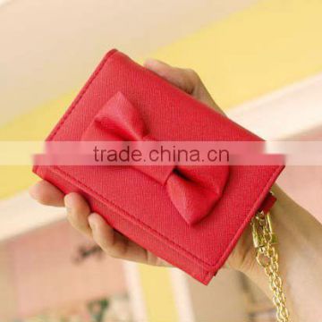 Fashion leather card holde with mirror &butterfly