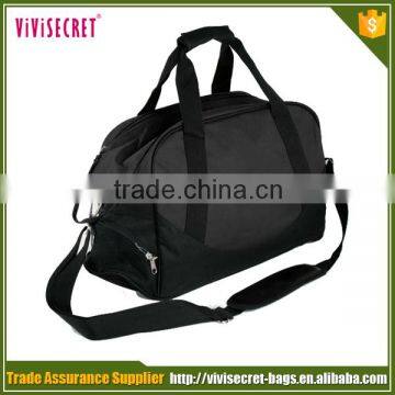 Out door use shoulder bags polyester duffel style travel gym sport bag with shoe compartment