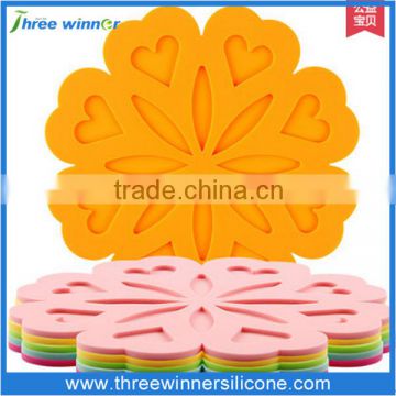 Round shape silicone baking mat wholesale creative silicone cup mat