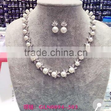 New bridal style wedding pearl jewelry set