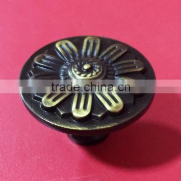 Shabby Flower Zinc Alloy Knob and Cabinet Round Knobs and drawer Knob