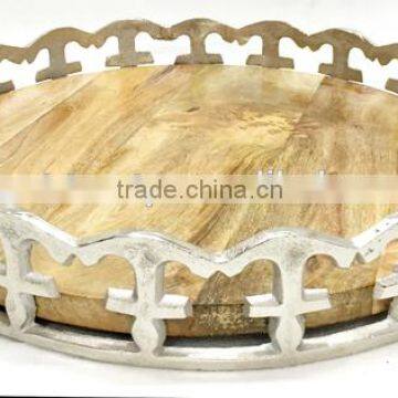 New 2016 product Natural Wooden Serving Tray, Designer Wood Serving Tray, Anchor design Wood Serving Tray