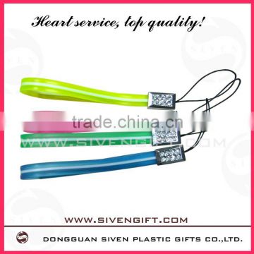 customized cute promotion pvc mobile phone cord lanyard