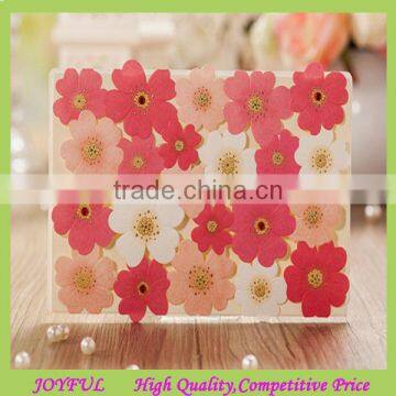 Various colors flower wedding invitation card