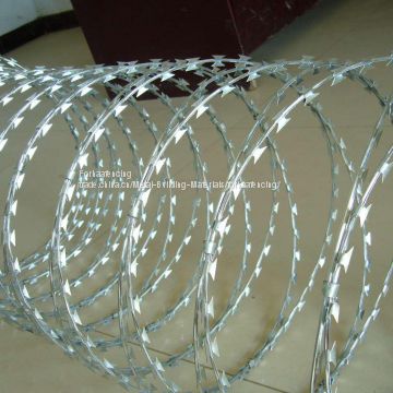 Wholesale razor barbed wire/concertina razor coil/galvanized razor wire