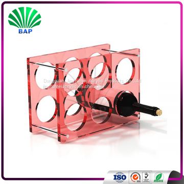 Home Decorative Wall-Mounted Acrylic Wine Rack With 6MM Thickness