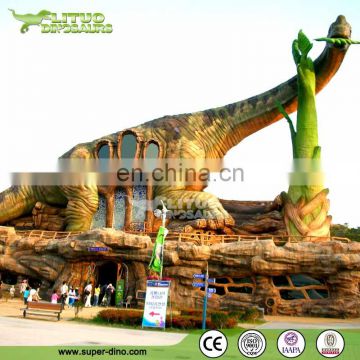 Customize Giant Fiberglass Dinosaur Statue Restaurant