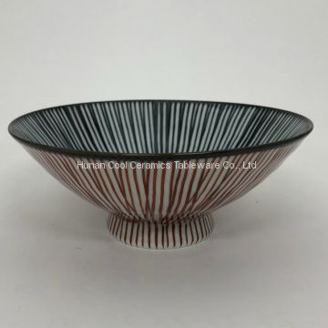 Quality cheap hand painted mini noodle ceramic bowl made in China