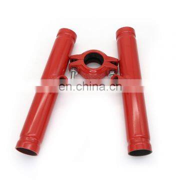 Fire Sprinkler ASTM A135 SCH10 galvanized and red painted STEEL PIPE