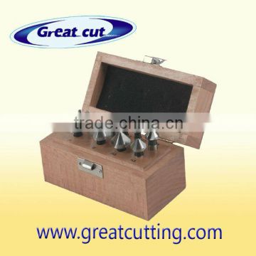12 pcs countersinks DIN 335 in wooden box