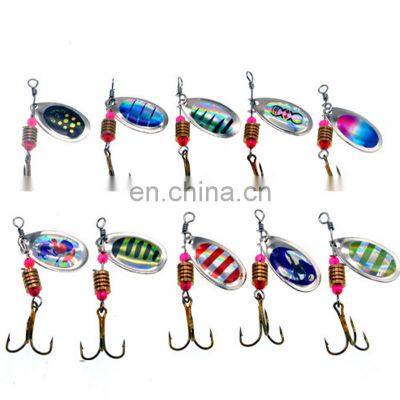 Amazon 3.5g Popular Pike Trout Bass Artificial Pesca Fishing Lures Peche Composite Sequins Spinner Spoon With Treble Hook