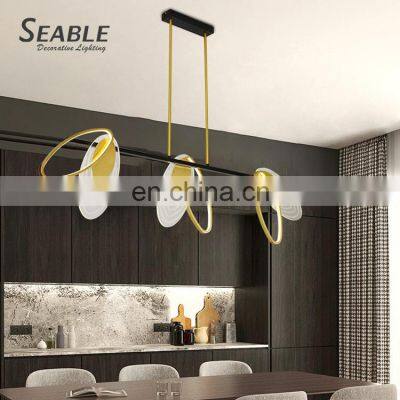 New Listed Luxury Decoration Indoor Living Room Dining Room Modern LED Gold Black Chandelier Light