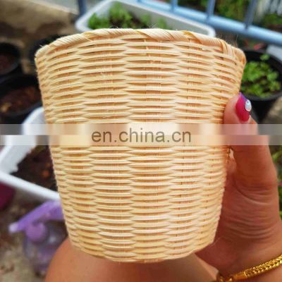 High Quality Mini Bamboo Planter Pot Small Flower Tiny Planter Pot Air Plant Holder Wholesale Vietnam Supplier