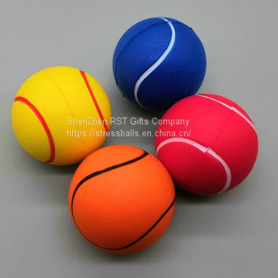 PU Foam  Tennis Anti Stress Ball pu ball keychain toy ball bouncy ball