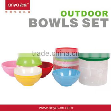 D528 outdoor melamine plastic bowl picnic set garden set tableware plastic bowl