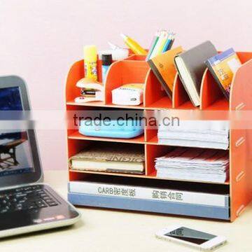 New design desk organizer,library desktop,wooden bookrack, Best selling colorful antique wooden magazine rack