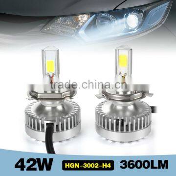 three sides 42W car led headlight 3600LM 9006 with long lifespan