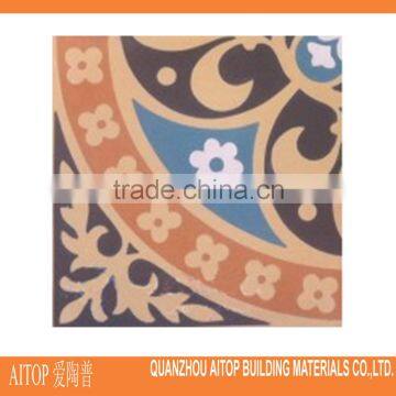 Colorful flat classic design puzzle brown color style 200x200mm interior house carpet tile high quality China