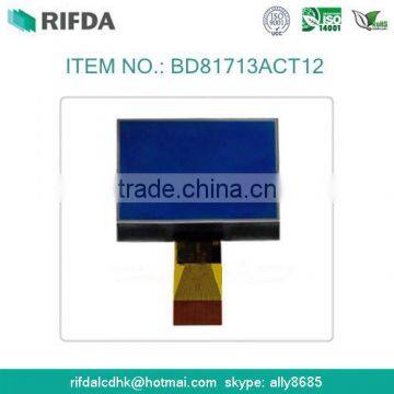 Negative blue STN monochrome 128x64 graphic lcd display module