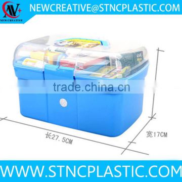 Multi-Purpose Handy Plastic Art Supply Craft Storage Tool Box With ote Tray
