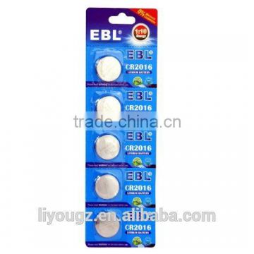5X EBL 3V Lithium Cell Coin Battery CR2016 CR 2016 DL2016 For Watch