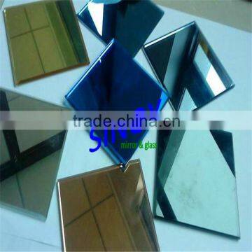 HOT high quality 2mm color mirror glass beveled edge mirror frameless mirror