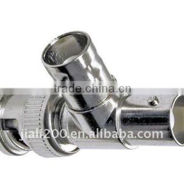 BNC Male to 2 BNC Female F Connector for CCTV Camera
