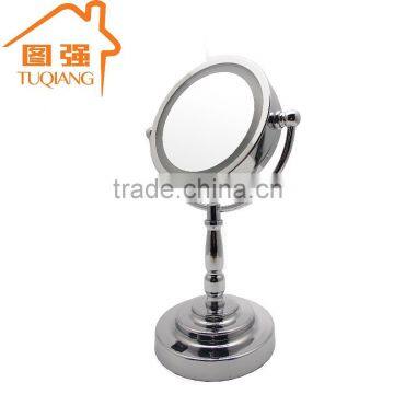 AC adaptor double sided makeup mirror with LED light