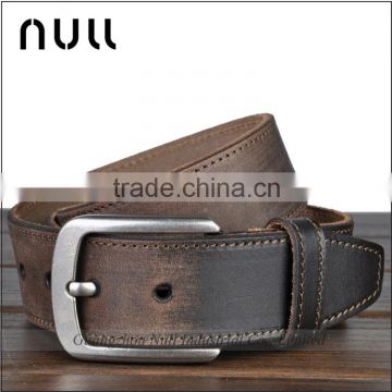 Antique style custom crazy horse cowhide genuine leather men leather belt