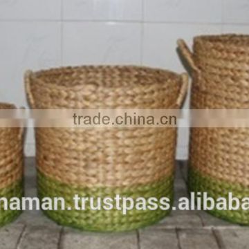 Set of 3 Vietnam Water hyacinth hamper / Laundry hamper in Vietnam