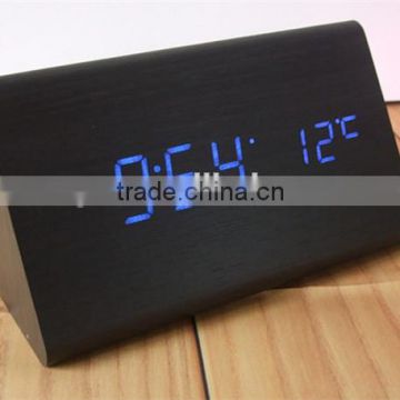 high quality wooden alarm clock For elderly digital led clock for gift clock