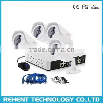 High Quality H.264 Security DIY 4CH NVR POE CCTV Camera System Kit with 1.3MP Infrared Security Camera