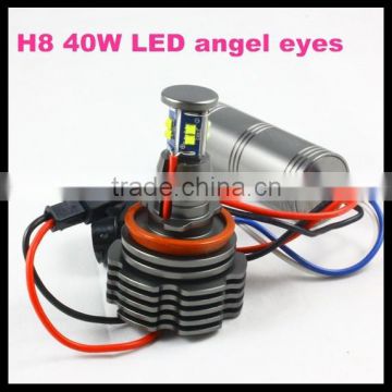 led headlight h8 40w led marker angel eyes 8 led 3528 1400lm 6000k white halo light for bmw e90 e91 e82 e87 f01 f02 e60 e61 x5