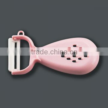 Ceramic blade plastic handle multi-function peeler