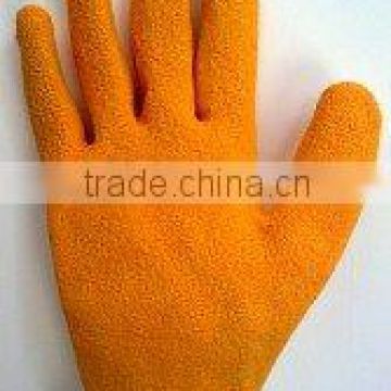 polycotton liner latex crinkle gloves industrial rubber gloves