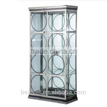 Multi floor Stainless Steel Wine Display Cabinet