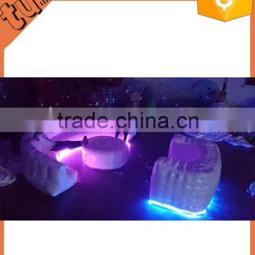 hot sale Cool inflatable sofa for new life, sectional sofa inflatable sofa with led light for party event decoration
