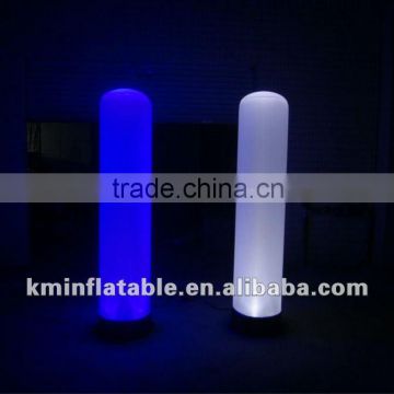 blue white inflatable LED light event decorative pillar