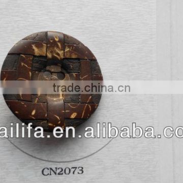 4--holes Natural Engraved Coconut Button for Coat