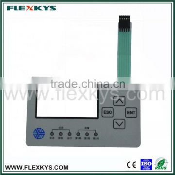 Poly Dome Membrane Switch with PET Transparent Display Window for Voltage Monitor