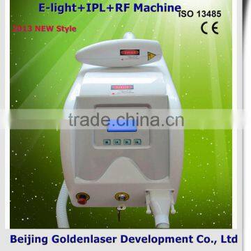 Skin Rejuvenation 2013 Exporter Beauty Salon Equipment Diode Laser E-light+IPL+RF Machine 2013 Portable Ipl Machine For Hair Removal/s For Beauty Redness Removal