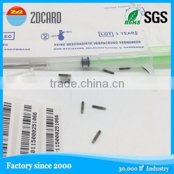 FDX A/B ISO 11784/5 rfid animal glass tag syringe
