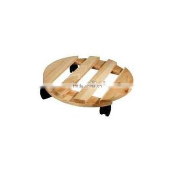 wooden round planter mover with new design in china