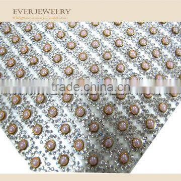 24*40cm Hot Fix Square Crystal Rhinestone Mesh Bling 10*10cm