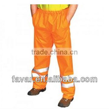 High Visibility Orange Waterproof Pants